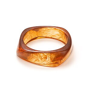 Bangle armband Square Golden Brown