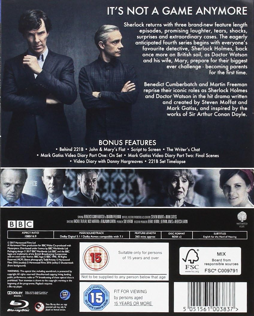 Sherlock - Series 4 (ej svensk text) (Blu-ray) (Begagnad) - 2