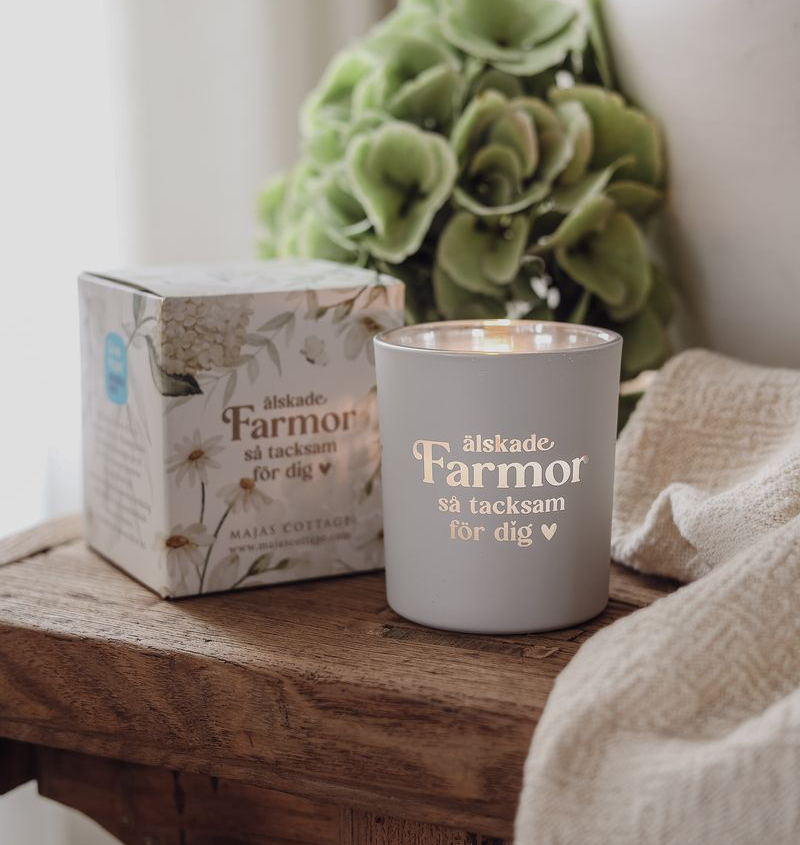 Maja Lykta - Älskade Farmor + Gåvobox