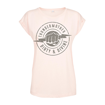 THUNDERMOTHER - T-SHIRT LADIES, LOGO (GREY)