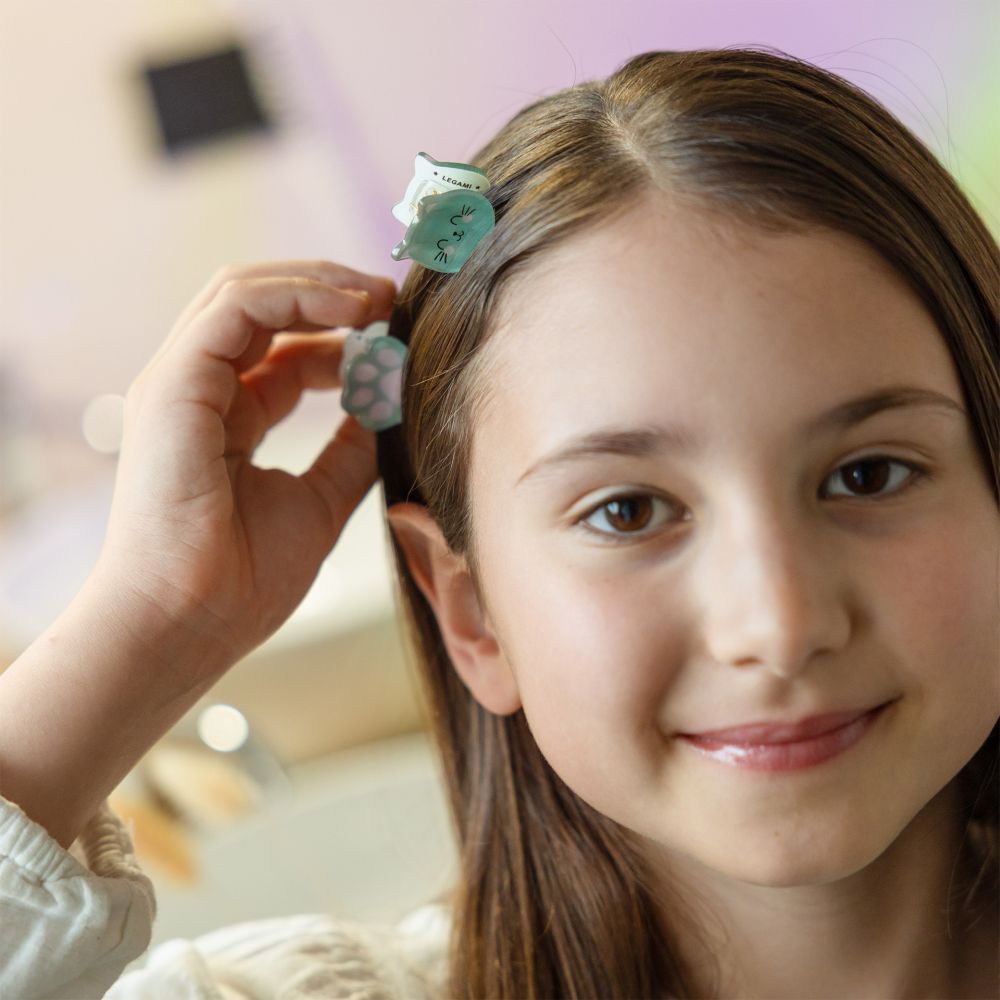 Clip me up! Set med 4 mini hairclips, Kitty - 6