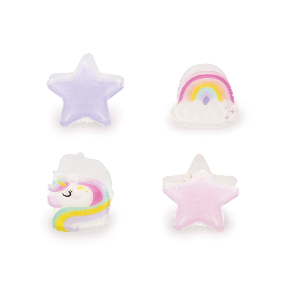 Clip me up! Sæt med 4 mini hairclips, Unicorn - 2