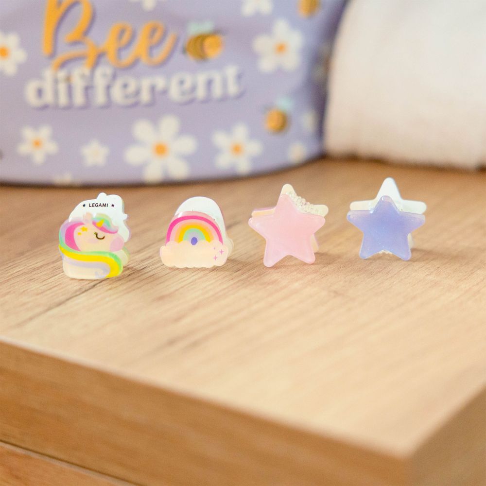 Clip me up! Sæt med 4 mini hairclips, Unicorn - 5
