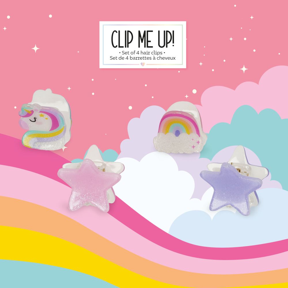 Clip me up! Sæt med 4 mini hairclips, Unicorn - 3