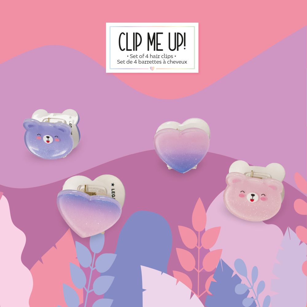 Clip me up! Set med 4 mini hairclips, Teddy - 3
