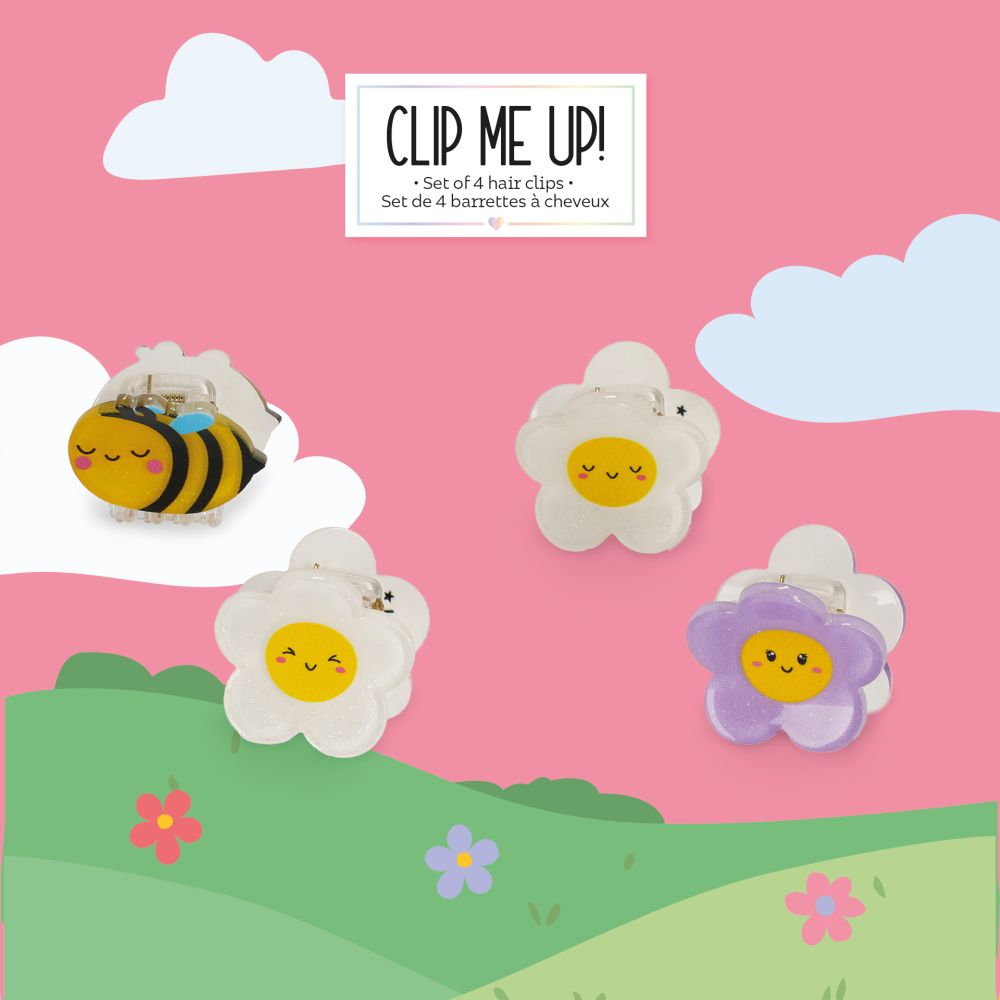 Clip me up! Set med 4 mini hairclips, Bee - 3