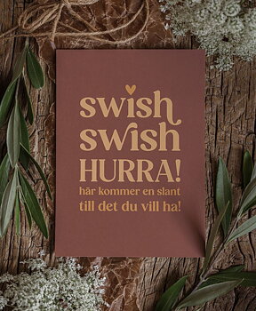 Vykort - Swish Swish HURRA! - Majas Cottage