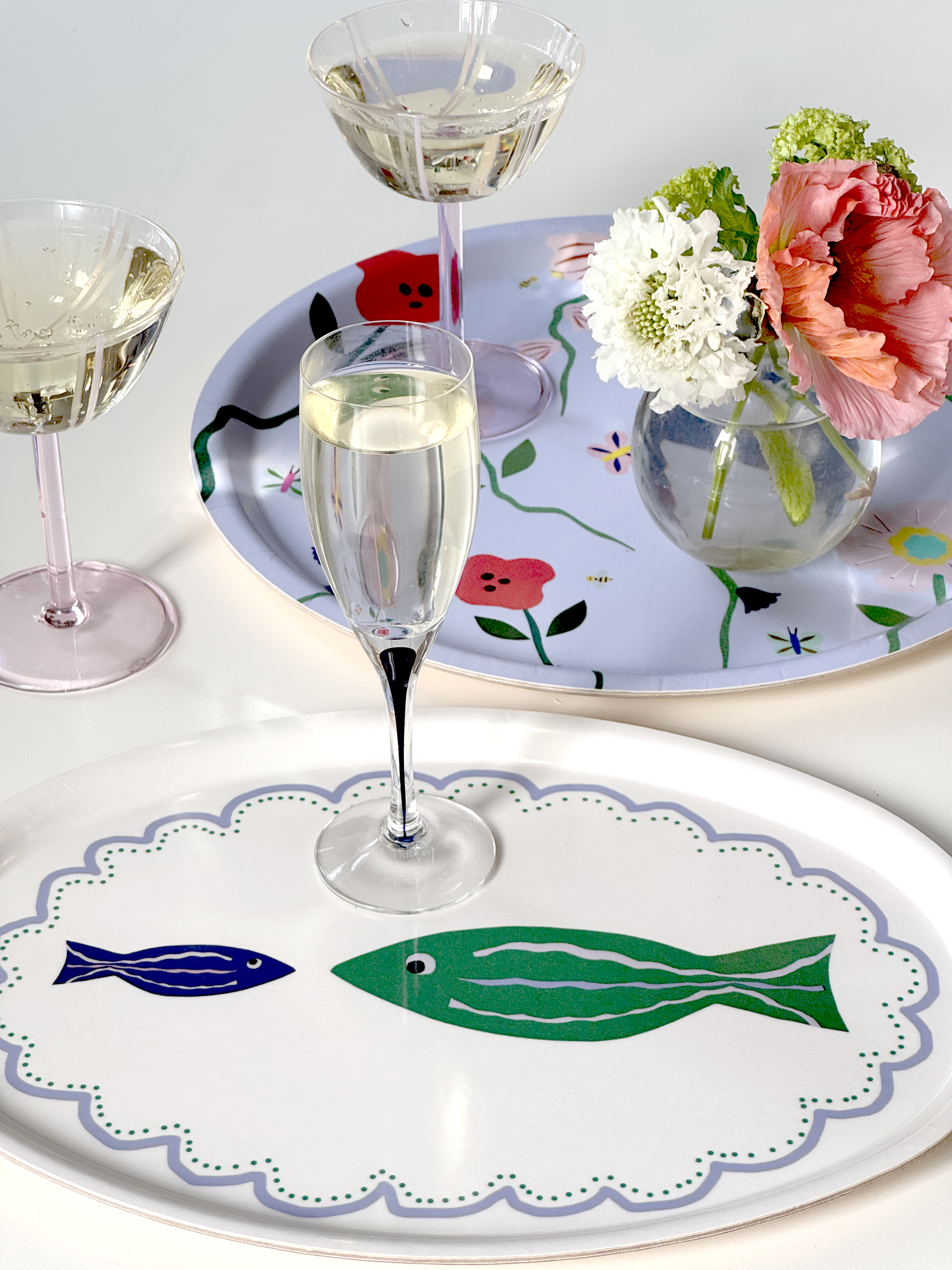 Fish Friends Oval Bricka - 31x22cm - 3