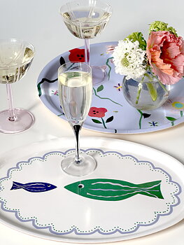 Fish Friends Oval Serving Tray - 31x22cm