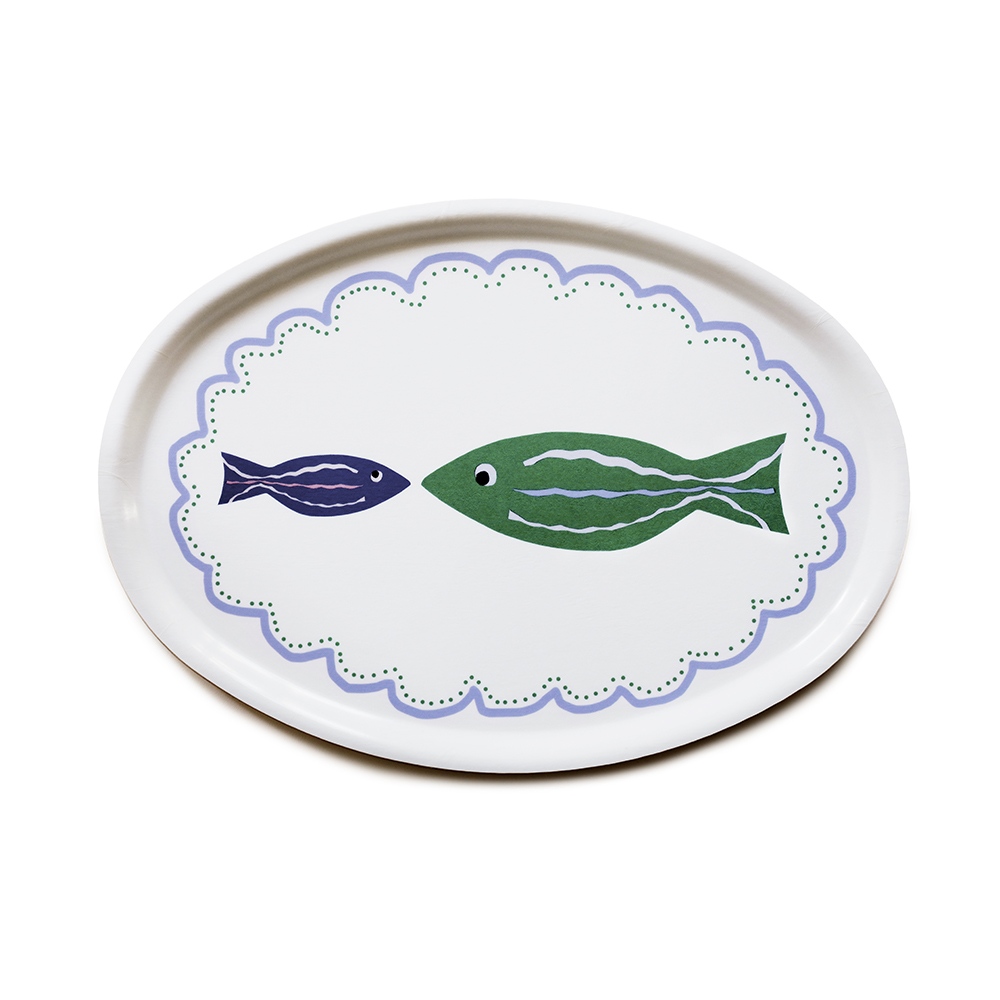 Fish Friends Oval Bricka - 31x22cm