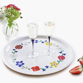Midsummer Flowers  Round Serving Tray - 31 cm