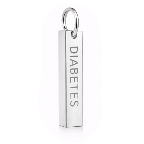 Diabetes riipustanko 6x33x6 mm Aitoa hopeaa