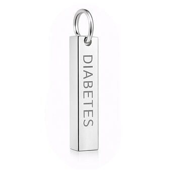 Diabetes riipustanko 6x33x6 mm Aitoa hopeaa