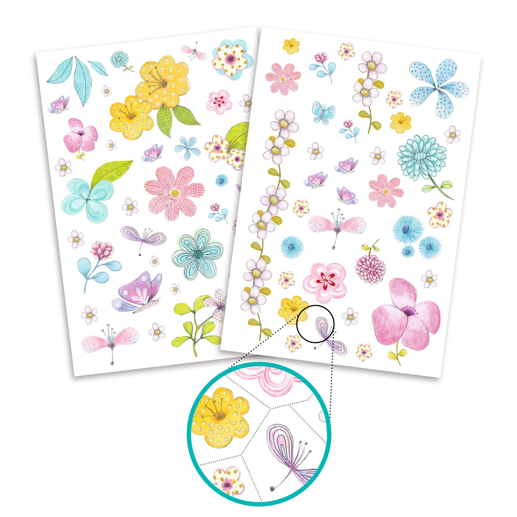 Tatueringar blommor (54 stycken) - 2