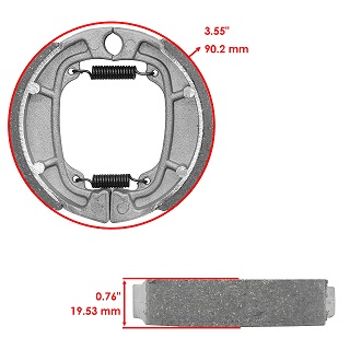 3EC-W253A-00 Bromsbackar Yamaha PW80 Original - 2