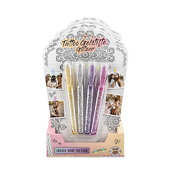 Glitter tattoo gel pens 