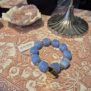 Chunky armband jeansblå