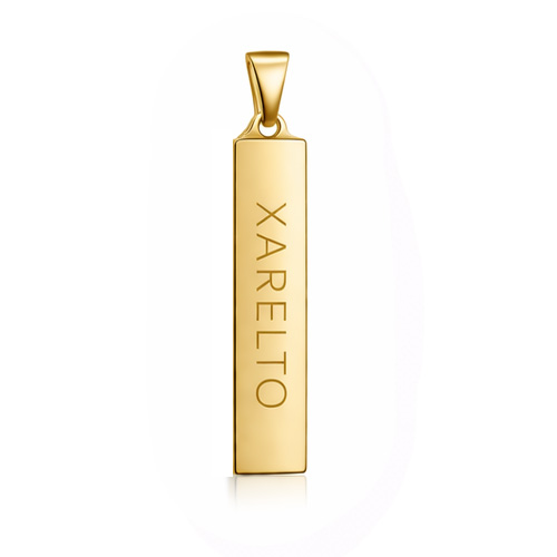 Xarelto riipus 0,5mm ohut 30x7mm 18k kultaa