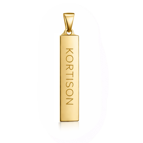 Kortisoni riipus 0,5mm ohut 30x7mm 18k kultaa