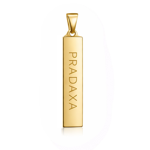 Pradaxa pendant 0,5mm thin 30x7mm 18k gold