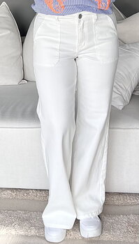 Toxik Stretchjeans Rak Vit