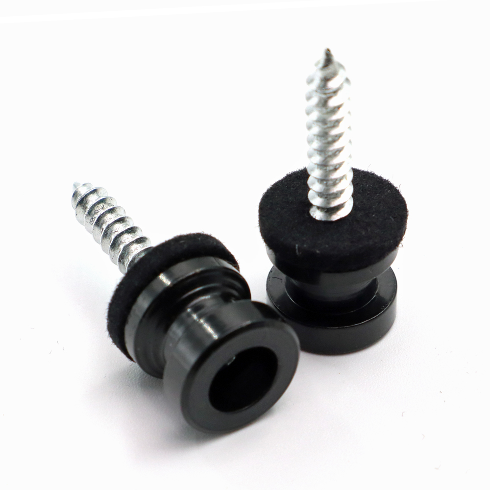 Strings Strap Lock Buttons Black (2-Pack)