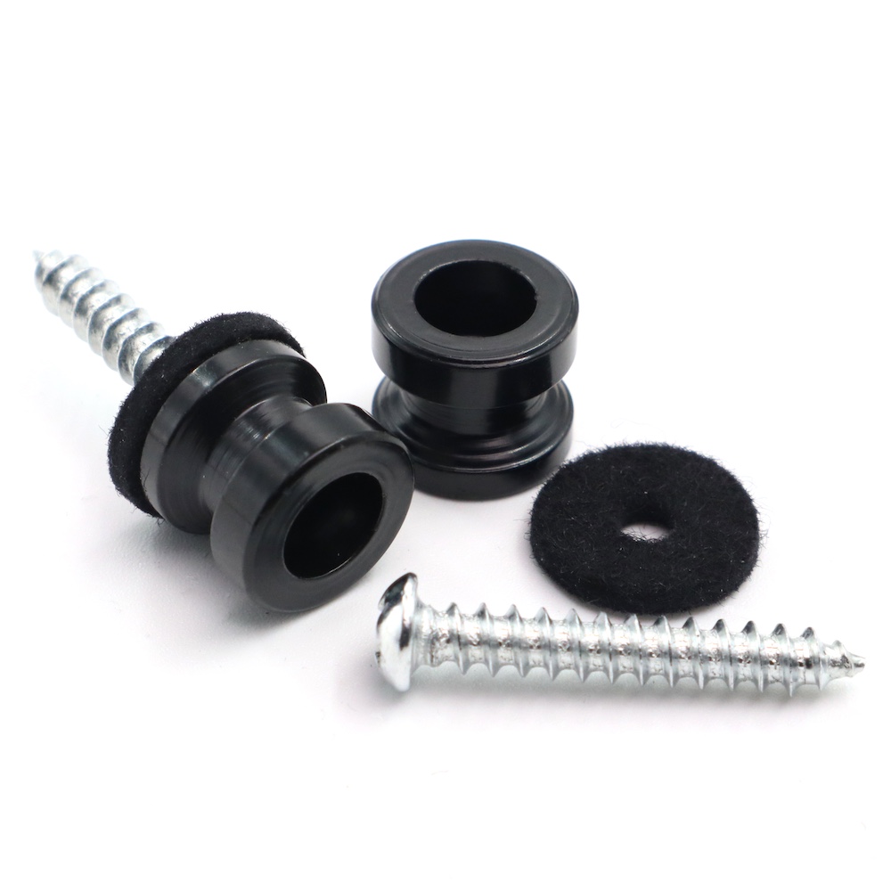 Strings Strap Lock Buttons Black (2-Pack) - 2