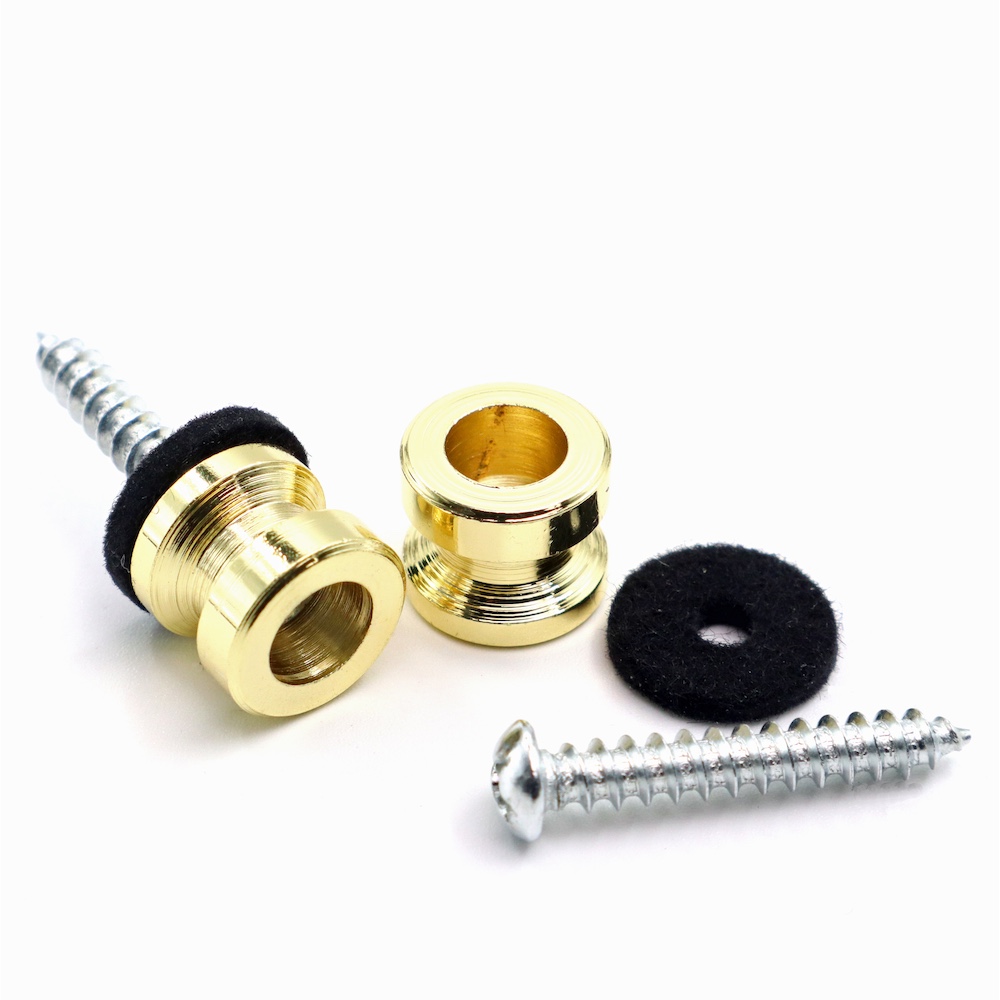 Strings Strap Lock Buttons Gold (2-Pack) - 2