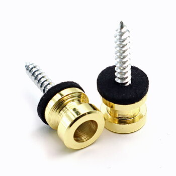 Strings Strap Lock Buttons Gold (2-Pack)