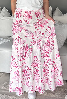 Cosy House Kjol Alice Vit/Rosa