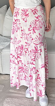 Cosy House Kjol Alice Vit/Rosa