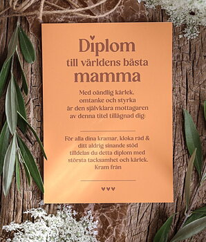 Vykort - Diplom till Mamma - Majas Cottage