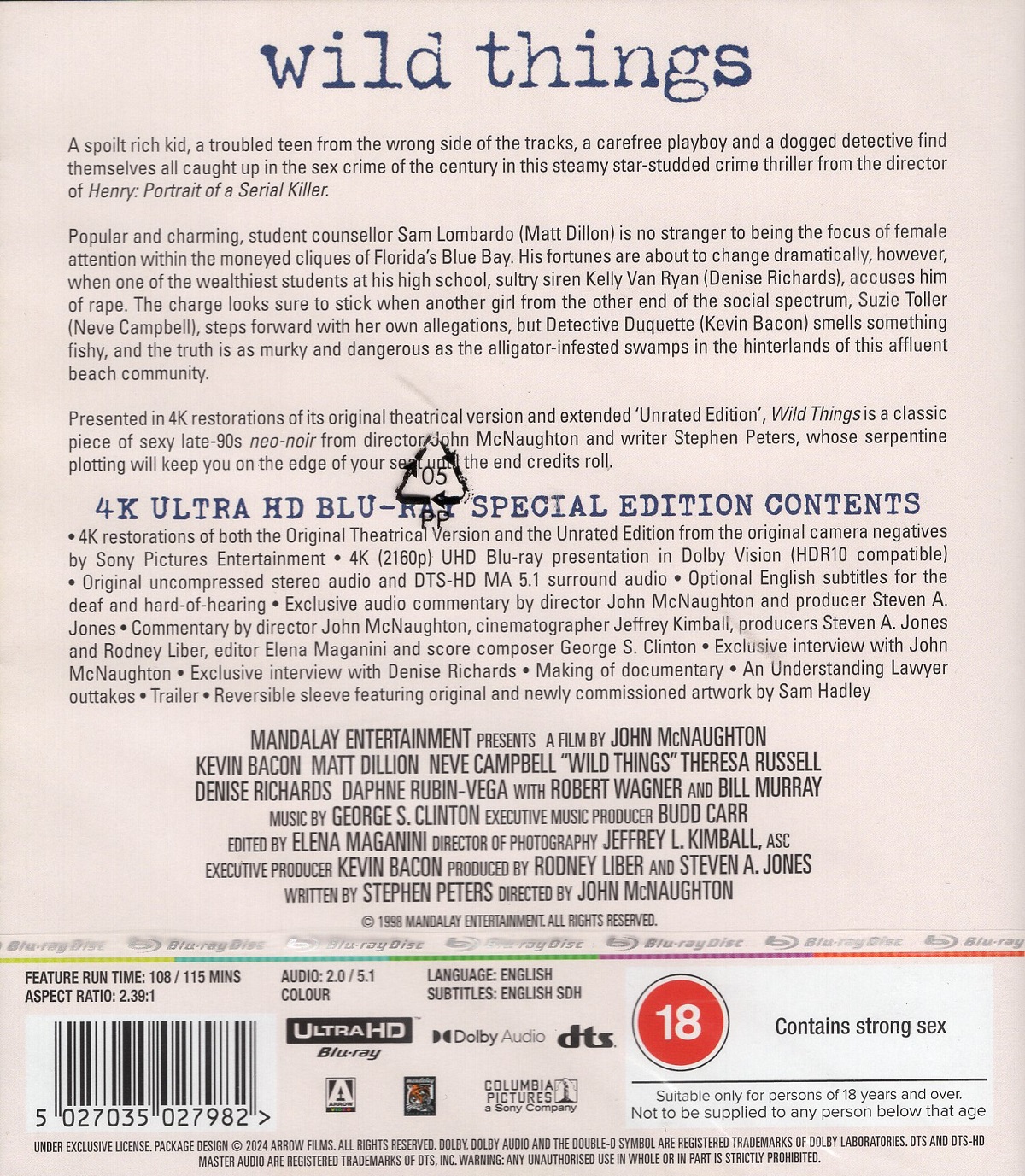 Wild Things (ej svensk text) (4K Ultra HD) - 2