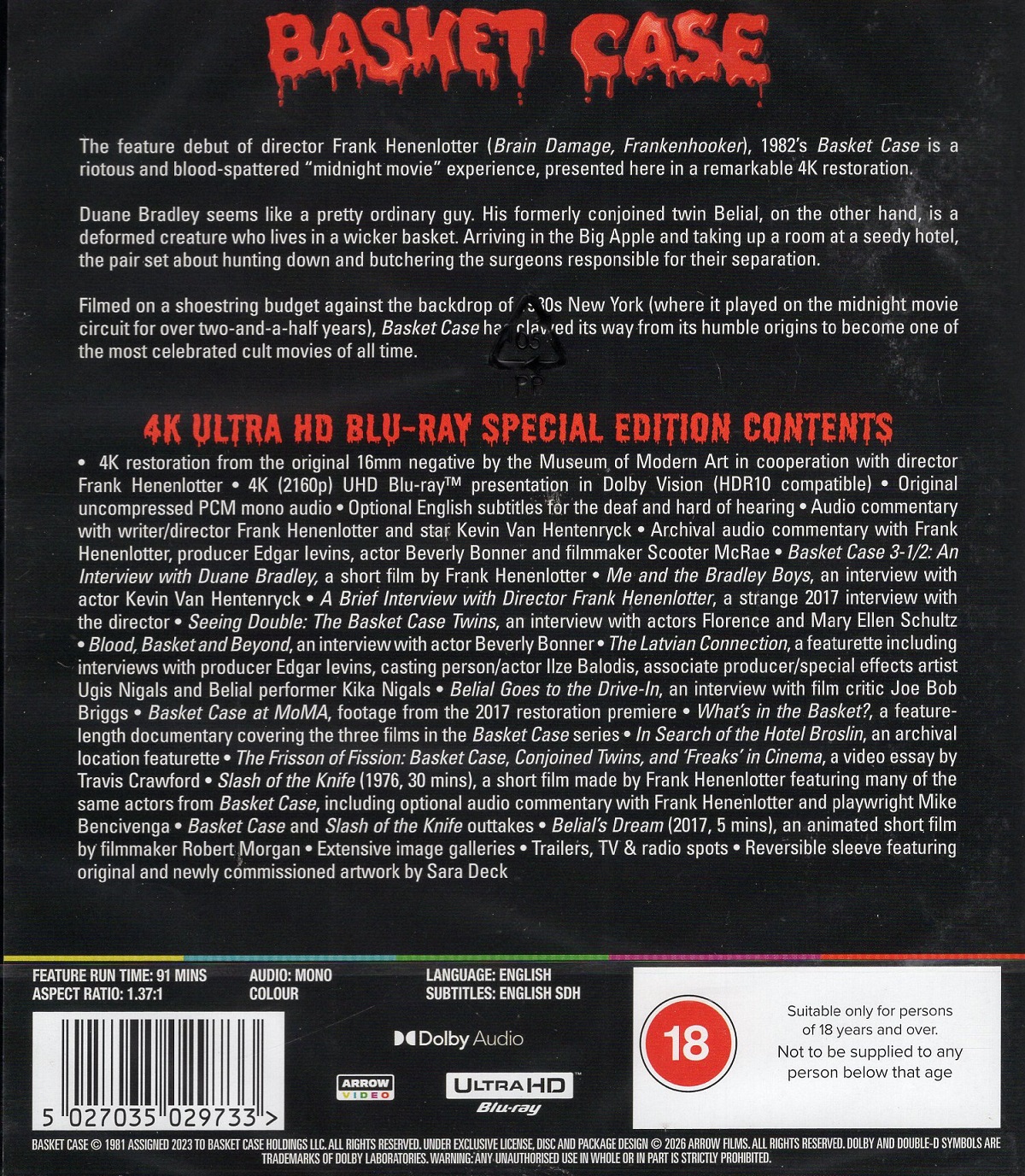 Basket Case (ej svensk text) (4K Ultra HD) - 2