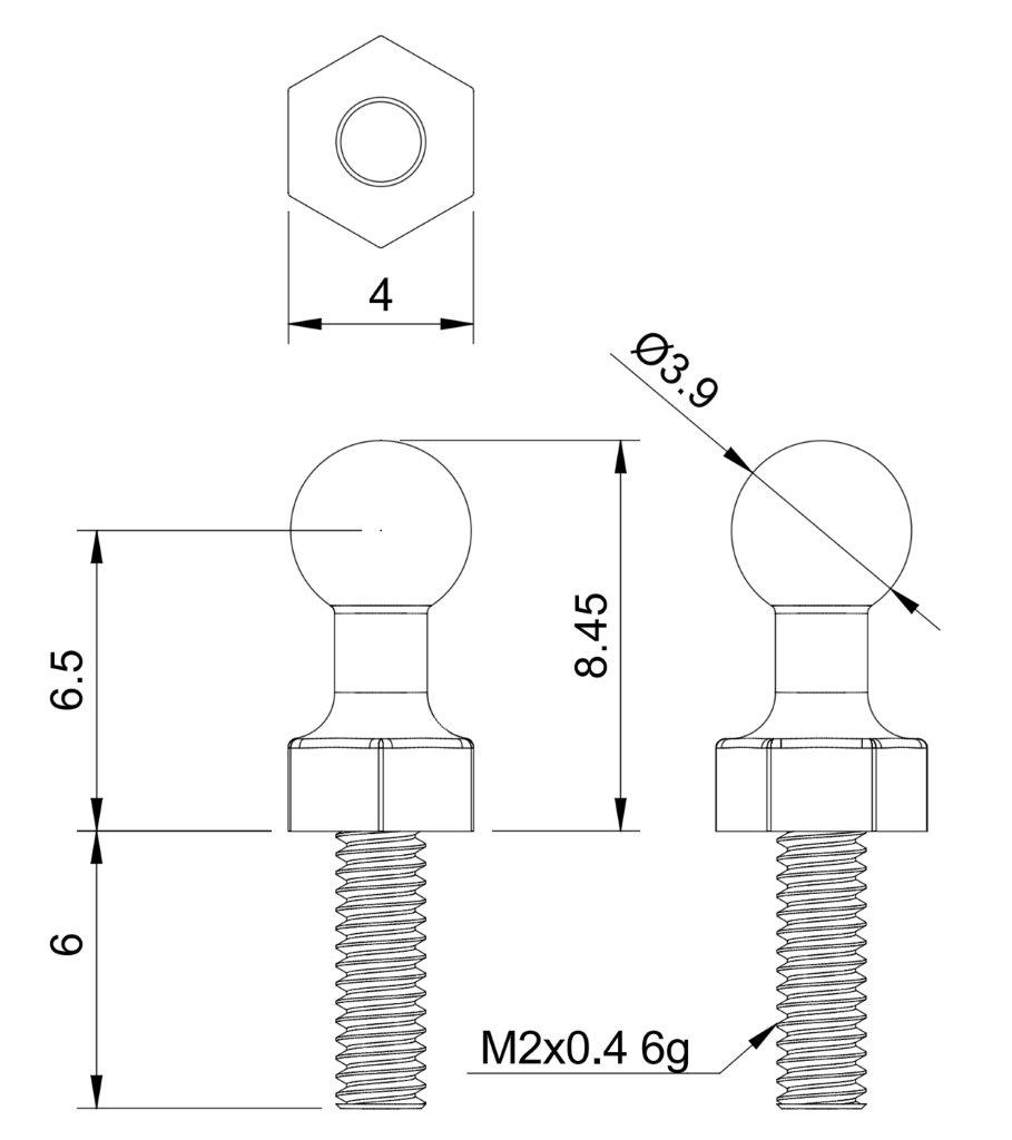M-works Kulled Sluten M2 3.9mm (2) - 3