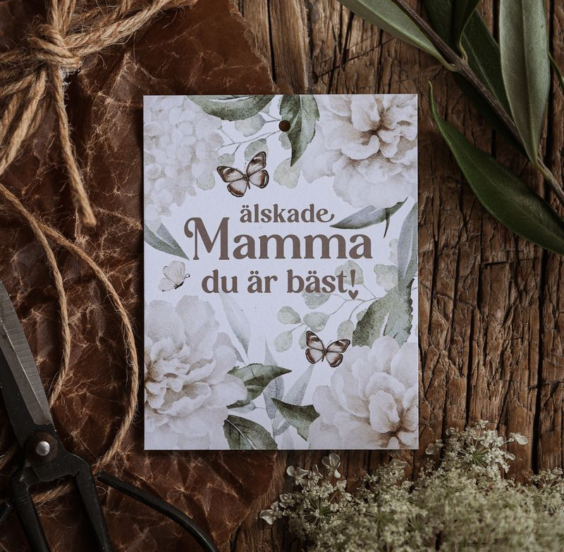 Gåvokort - Älskade Mamma, du är bäst! - Majas Cottage