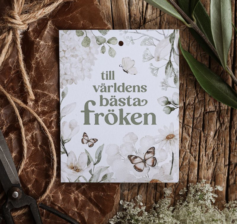 Gåvokort - Till världens bästa fröken - Majas Cottage