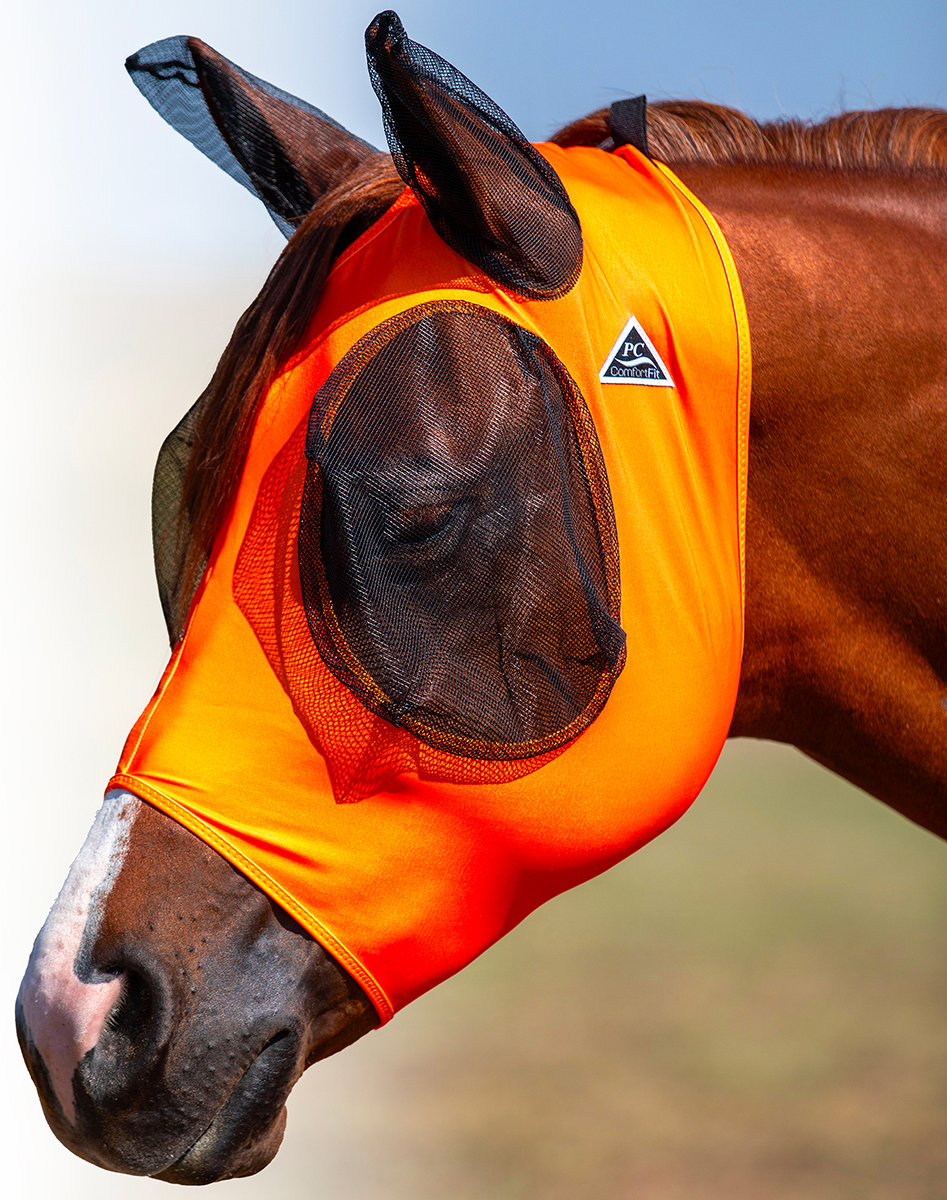 Professional's Choice® Fly Mask (with ears) Comfort-Fit™, Orange