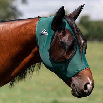 Professional's Choice® Fly Mask / flughuva (med öron) Comfort-Fit™, Emerald