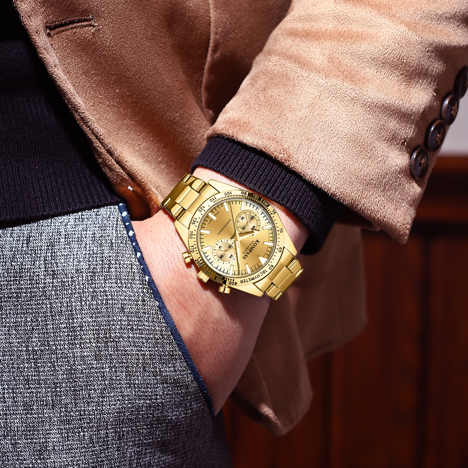 Kompass Airborne Chronograph Gold - 8