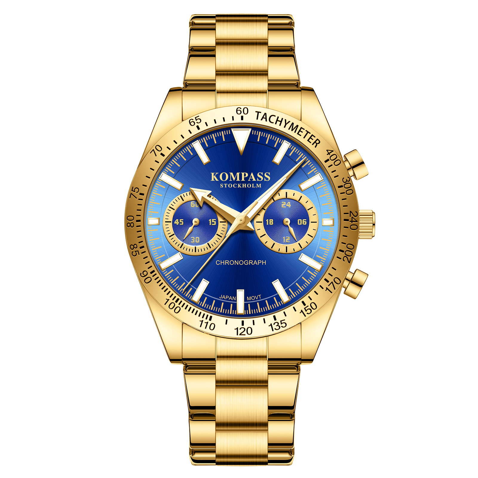 Kompass Airborne Chronograph Gold Blue