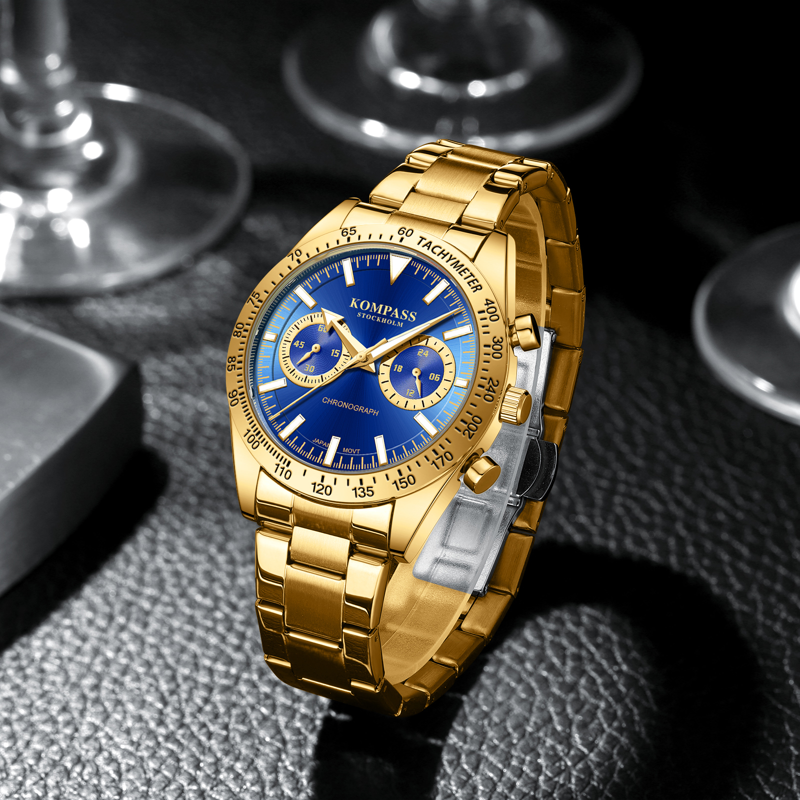 Kompass Airborne Chronograph Gold Blue - 6