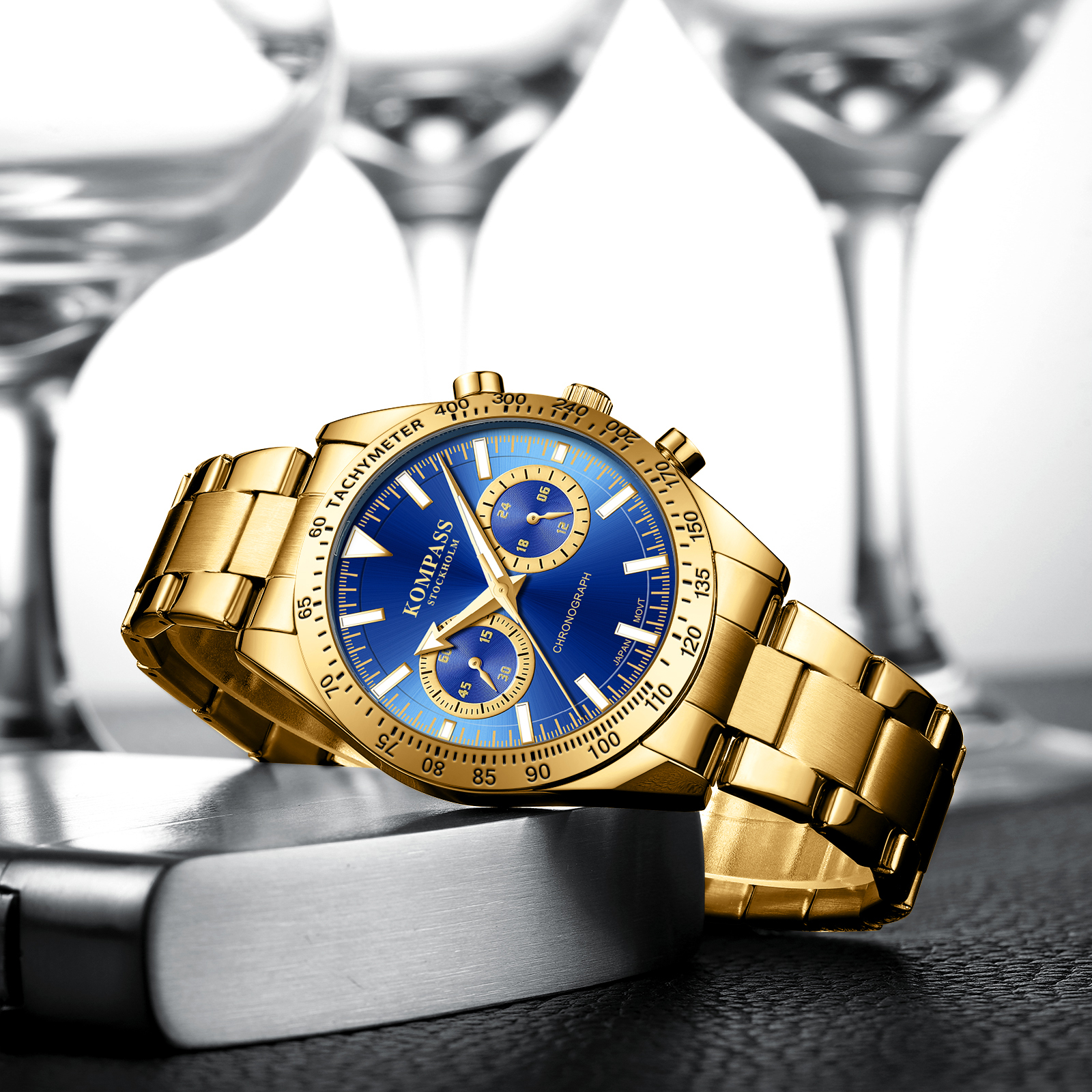 Kompass Airborne Chronograph Gold Blue - 5