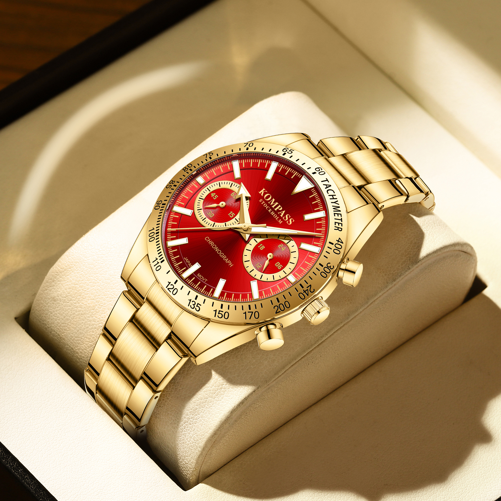 Kompass Airborne Chronograph Gold Red - 4