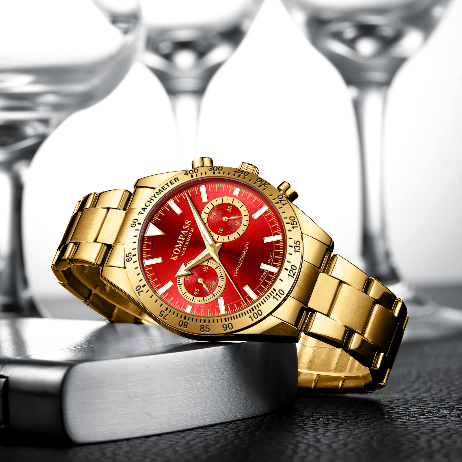 Kompass Airborne Chronograph Gold Red - 5