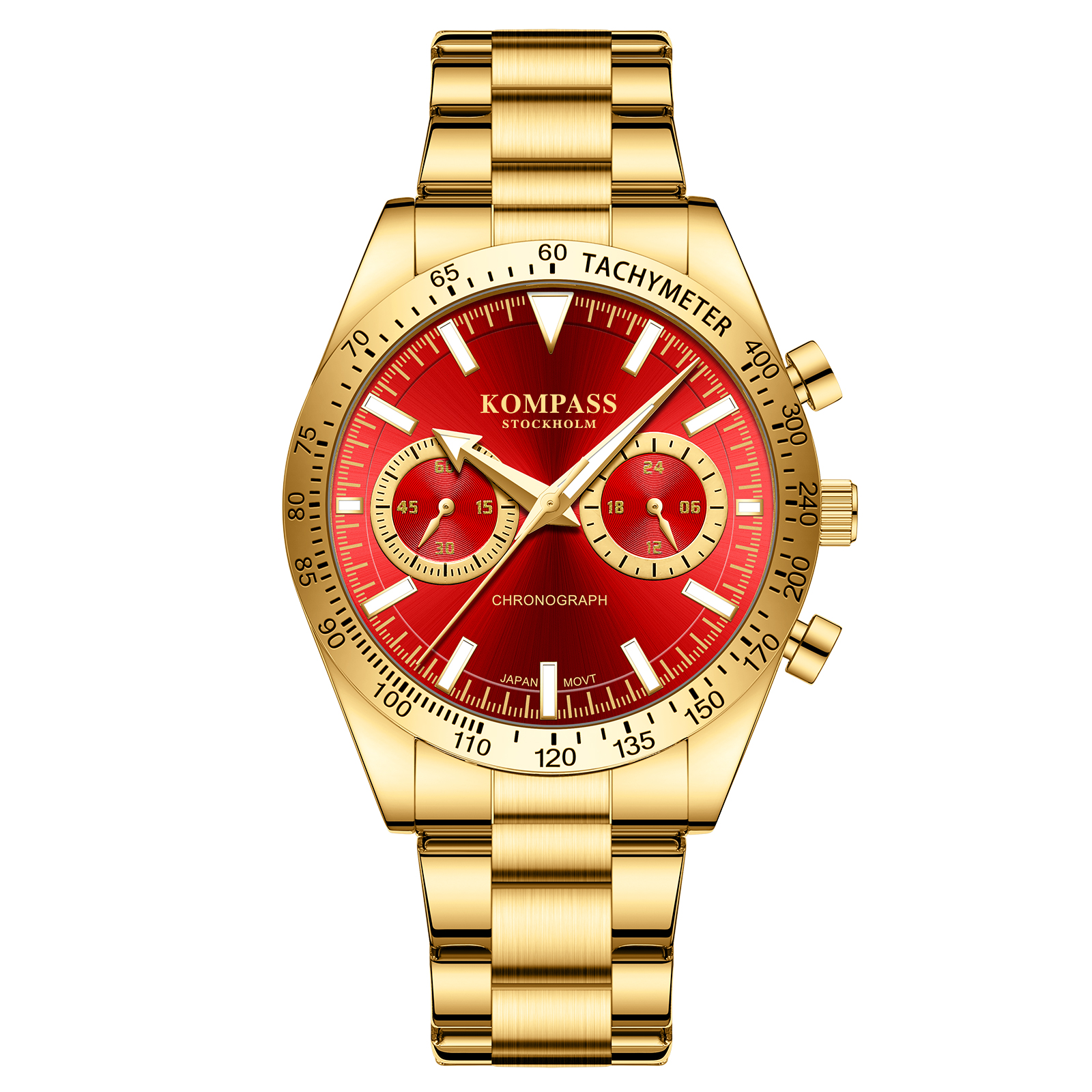 Kompass Airborne Chronograph Gold Red