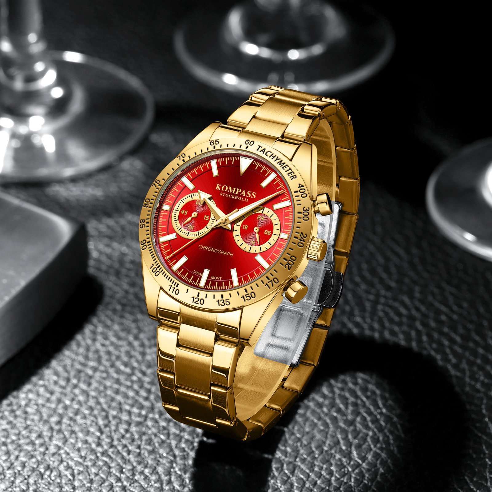 Kompass Airborne Chronograph Gold Red - 6