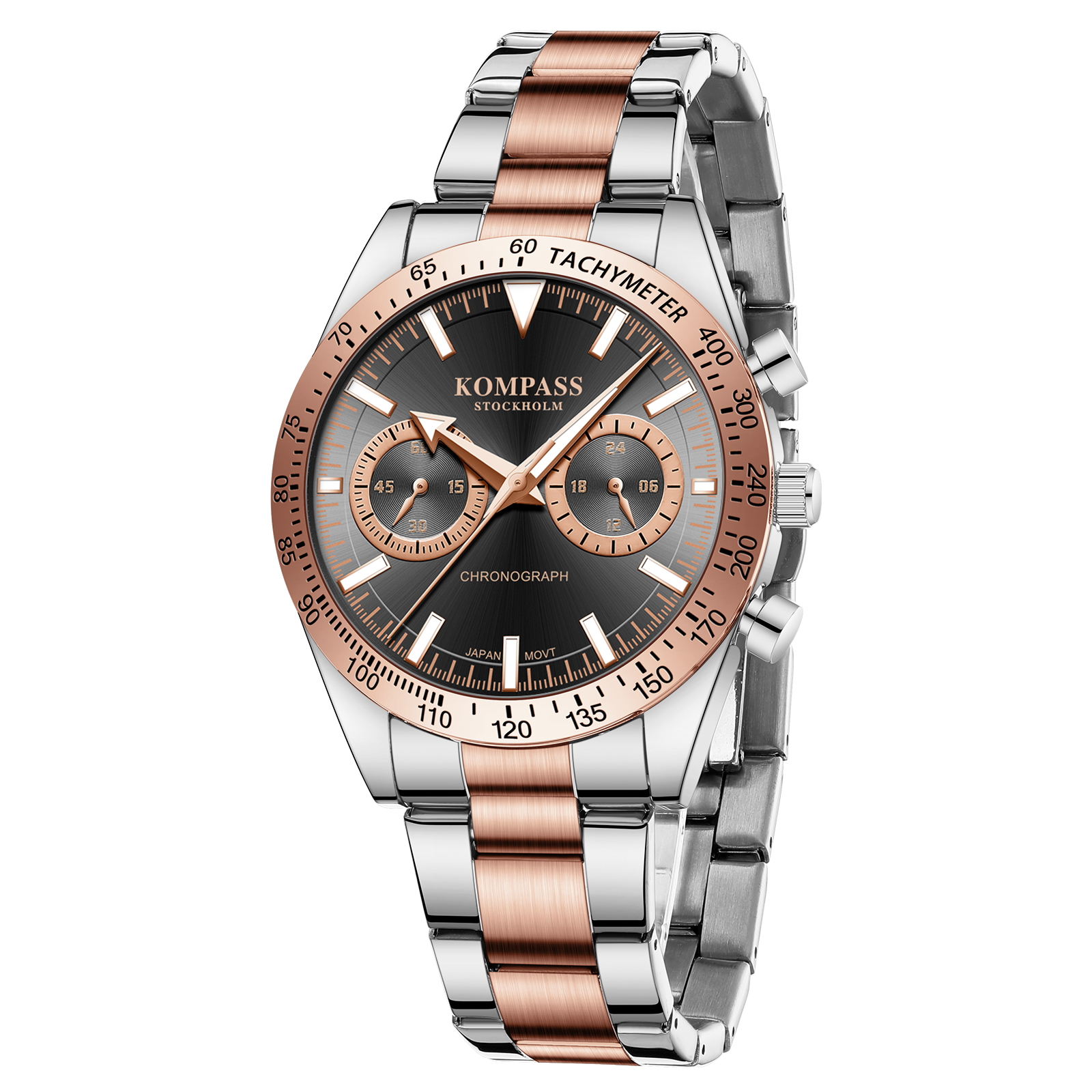 Kompass Airborne Chronograph Silver Rose Gold Black - 3