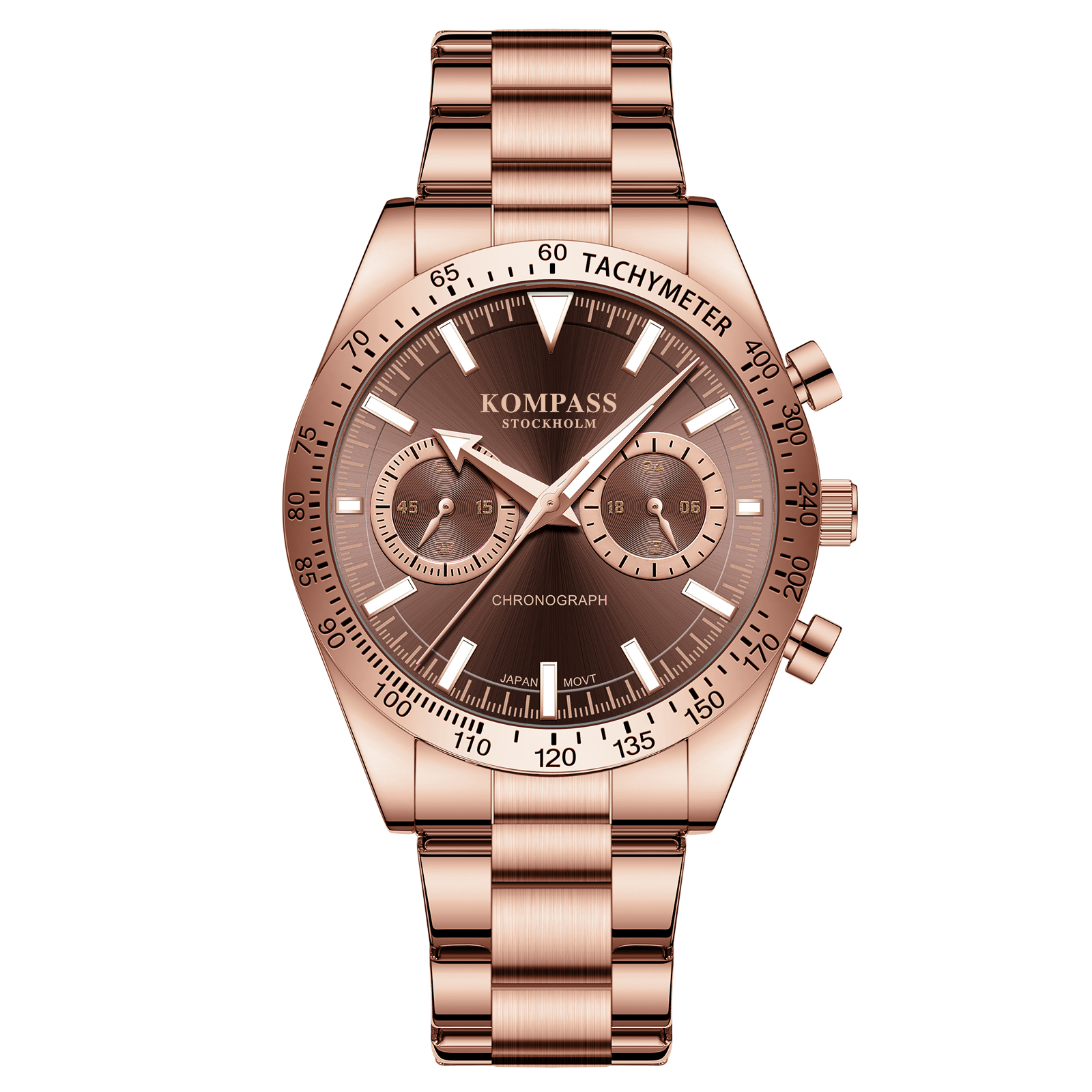 Kompass Airborne Chronograph Rose Gold Brown