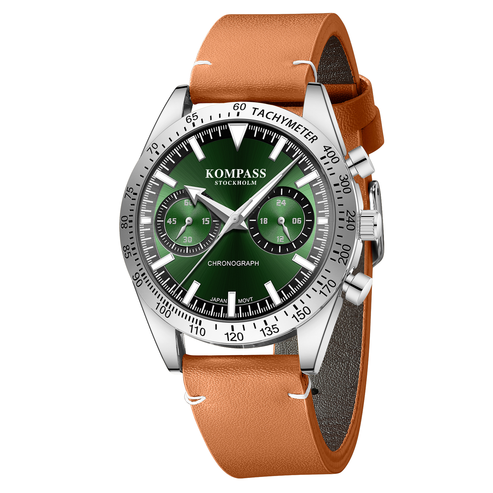 Kompass Skyborne Chronograph Silver Brown Green - 3